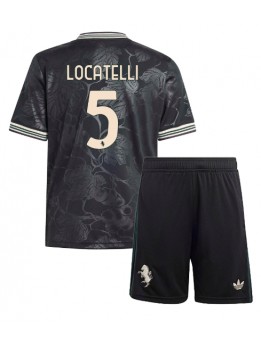 Billige Juventus Manuel Locatelli #5 Tredjedraktsett Barn 2025-26 Kortermet (+ Korte bukser)